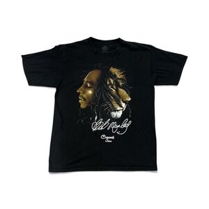Bob Marley Lion Black Graphic T-Shirt large